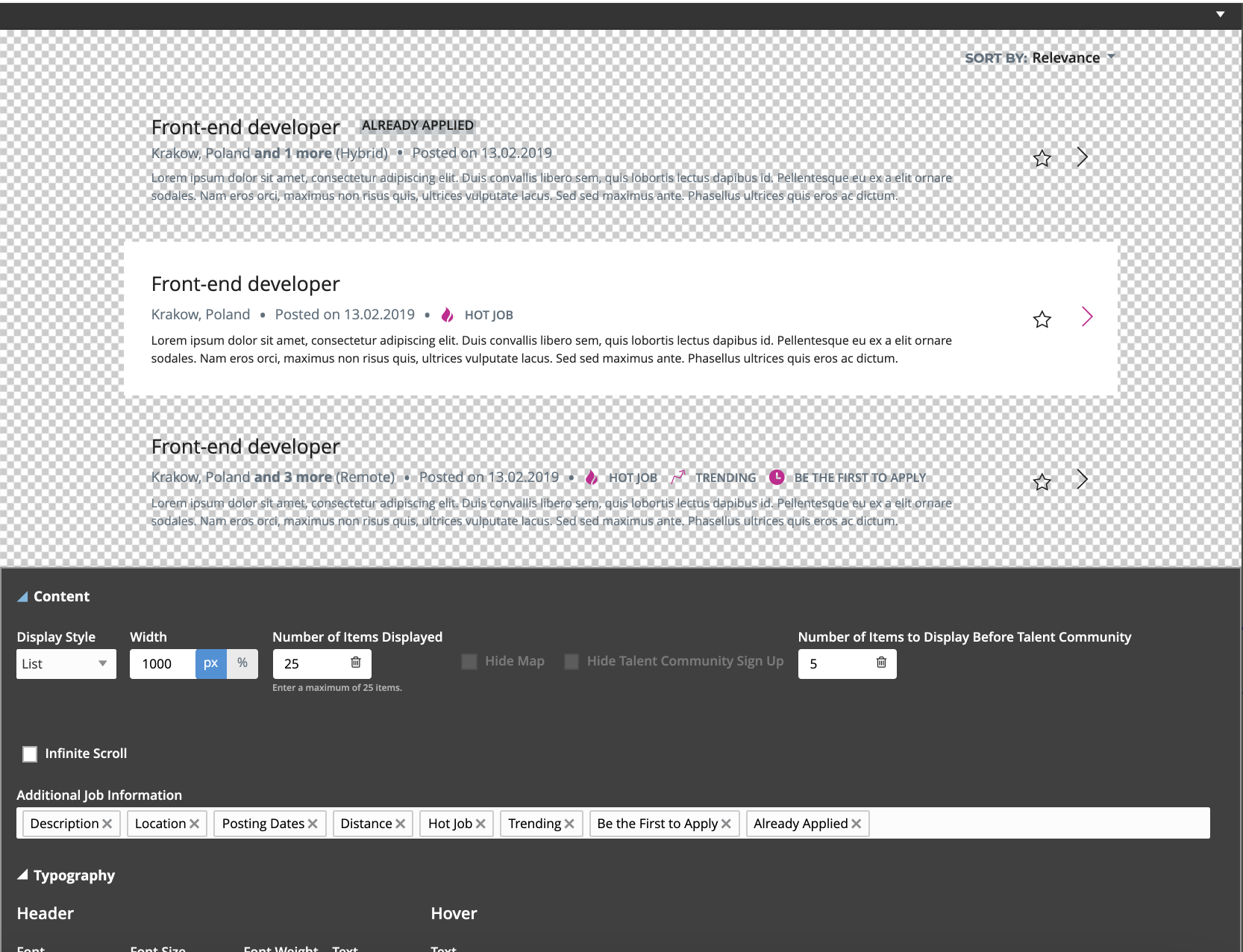 Career Site Configuration Documentation Careers